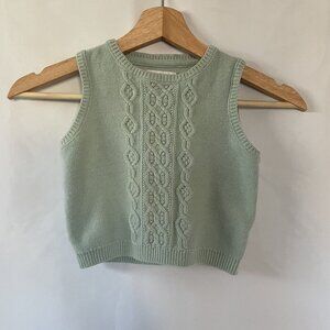 Tommy Bahama pastel green mint knit vest 3-4 years warm trendy top shirt